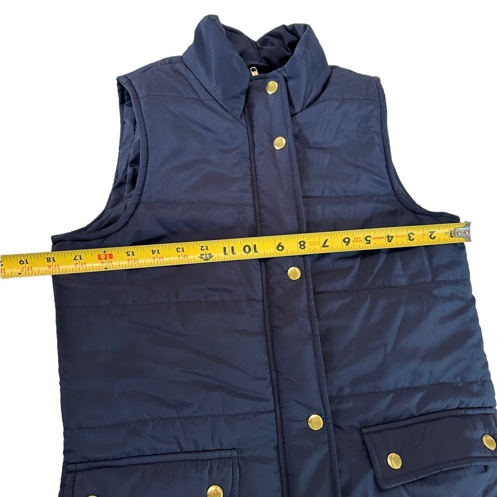 Crown & Ivy Blue Zip Up Vest Size XS - Picture 12 of 17